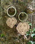 Personalised Custom Shape Wooden Dog Engraved Keyring