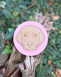 Personalised 3D Wooden Dog Portrait Engraved Magnet