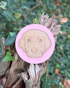 Personalised 3D Wooden Dog Portrait Engraved Magnet