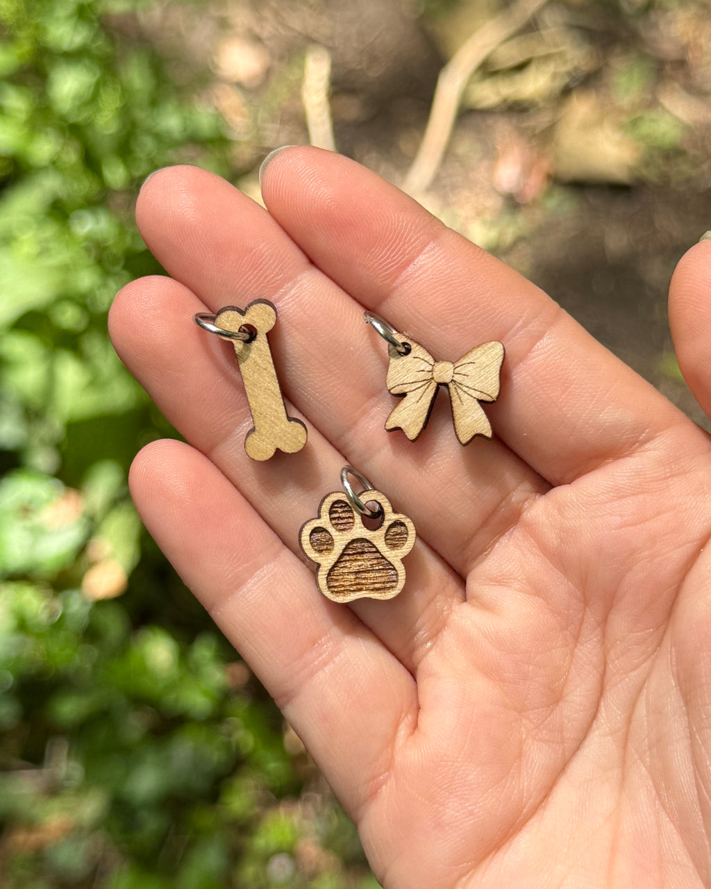 Personalised Custom Shape Wooden Dog Engraved Keyring