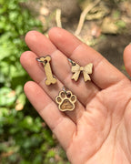 Personalised Custom Shape Wooden Dog Engraved Keyring