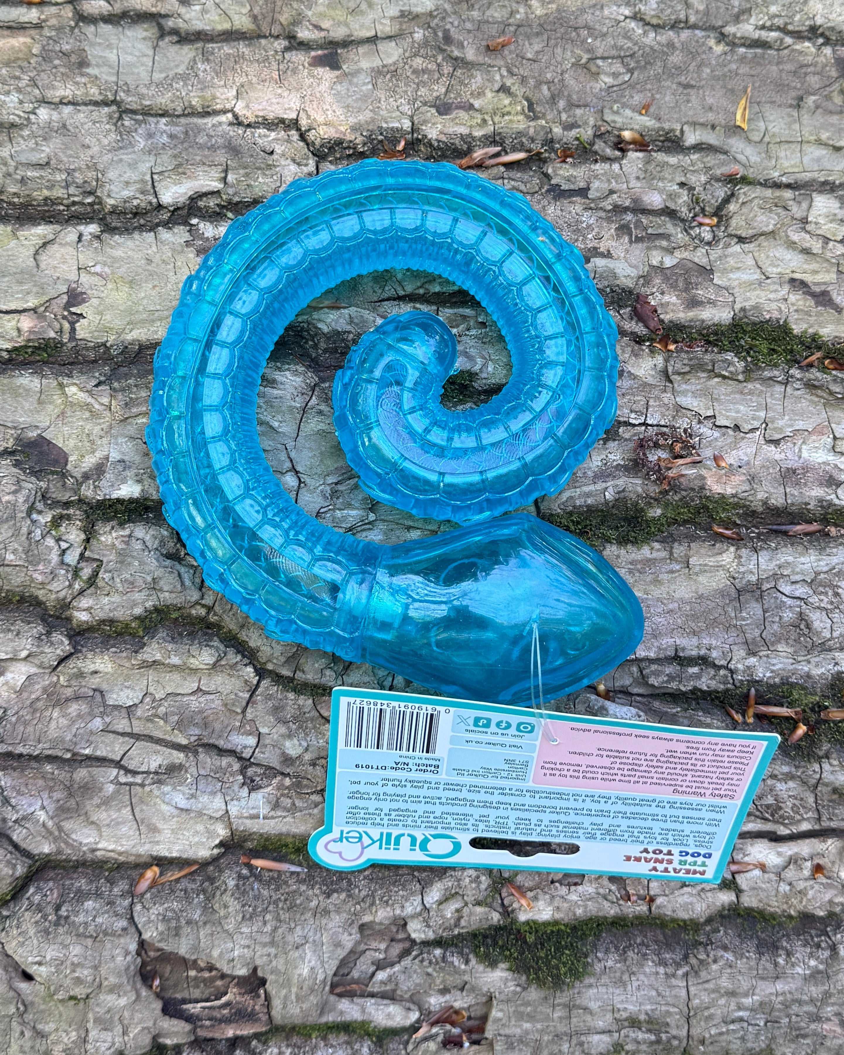 Quiker Meaty Coiled Treat & Snuffle Snake Enrichment Dog Toy