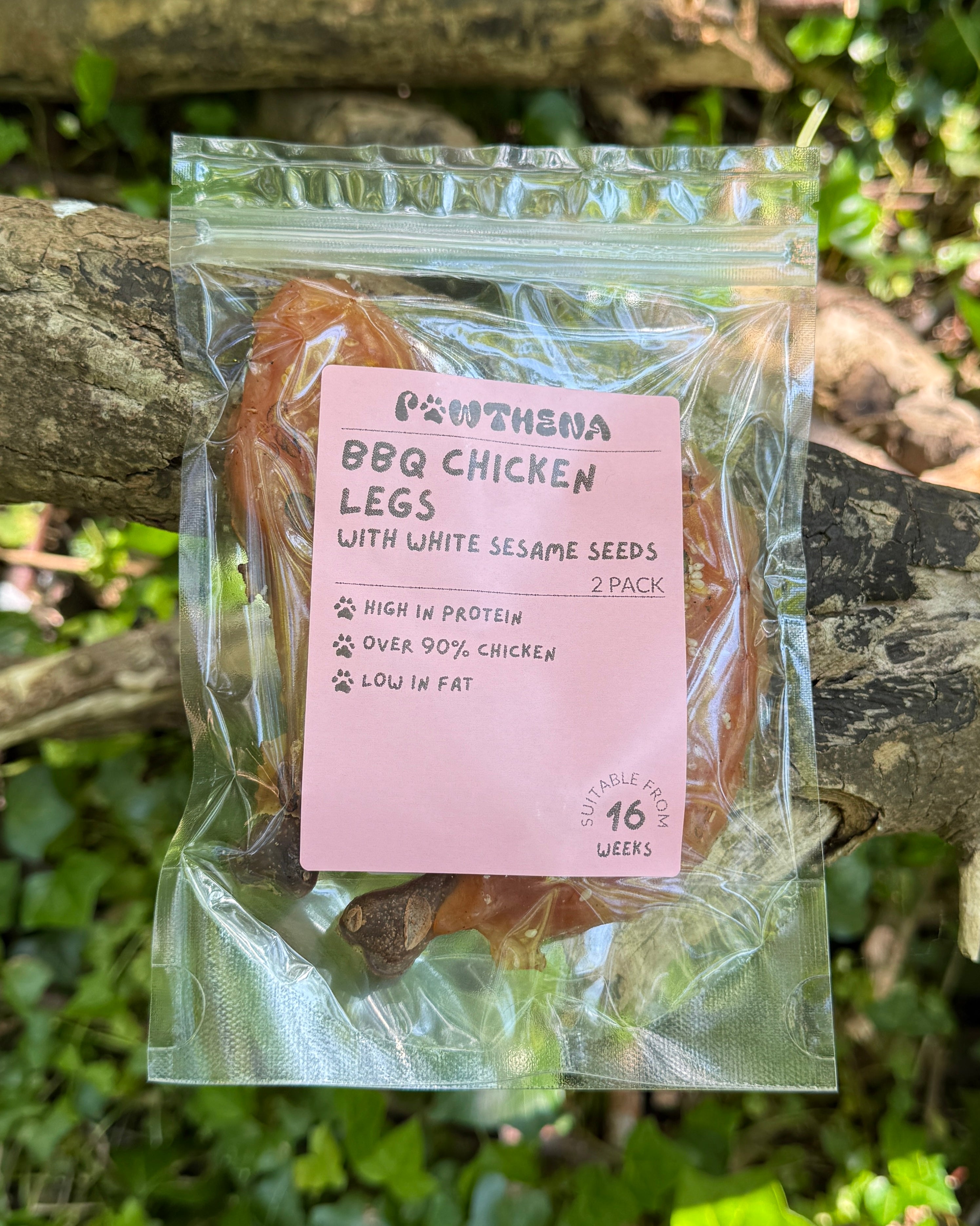 Pawthena BBQ Chicken Legs with Sesame Seeds Dog Treats